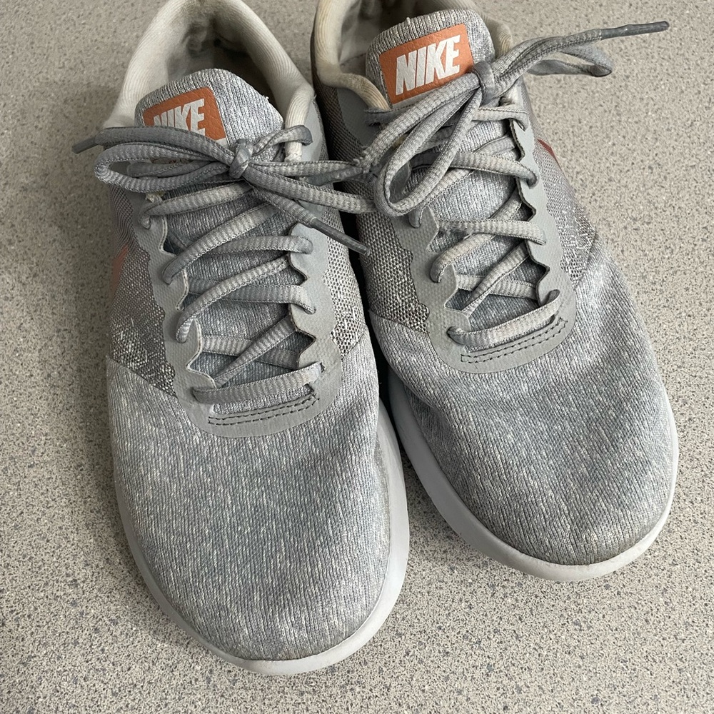 Nike Flex Contact Rose Gold and Grey Shoes
